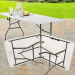 Mesa de Exterior Plegable Oskar Blanca 182X75X74 Cm