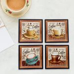 Set de 4 Porta Vasos I Love Coffee