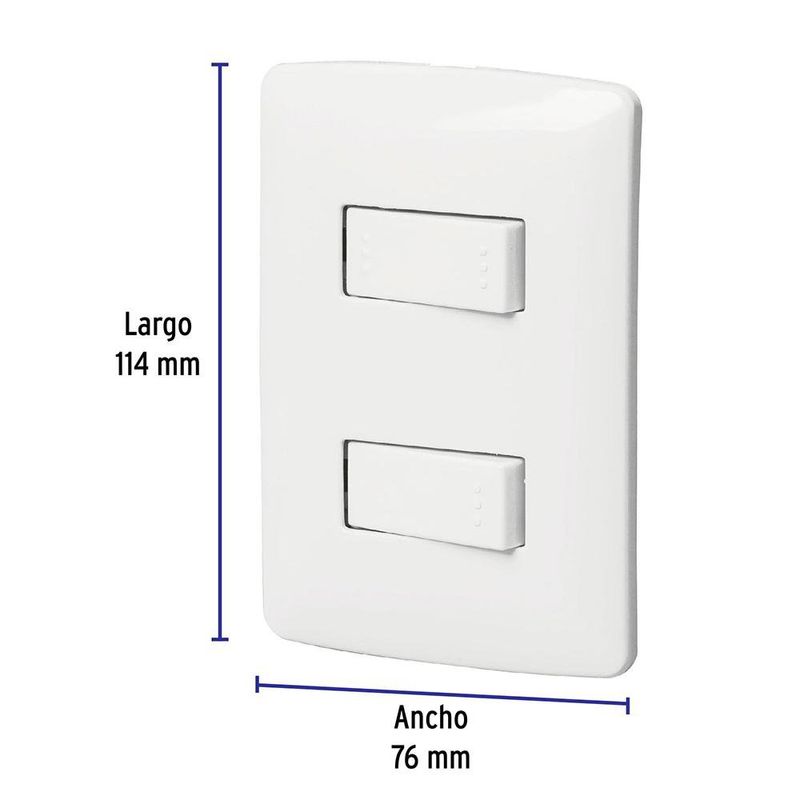 Interruptor 3 Vías Italiana Blanco - Volteck