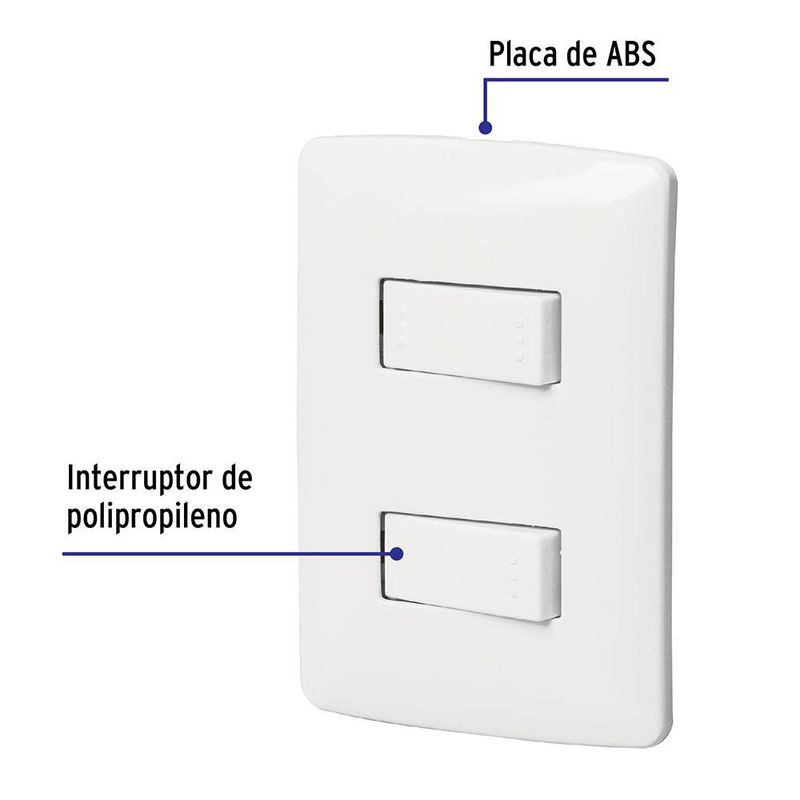 Interruptor 3 Vías Italiana Blanco - Volteck