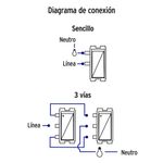 Interruptor 3 Vías Italiana Blanco - Volteck