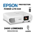 Proyector PowPowerLite E20 Tecnología 3LCD de 3400 Lm
