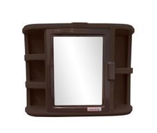 Gabinete Plástico para Baño con Espejo Café