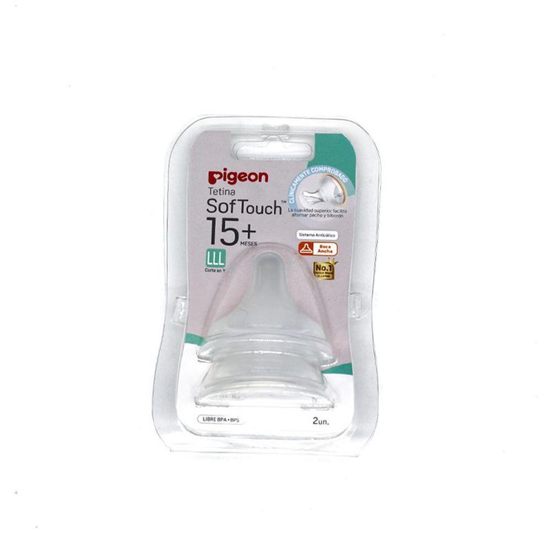 Tetina Pigeon SofTouch 15+ Meses LLL 2 Pzas