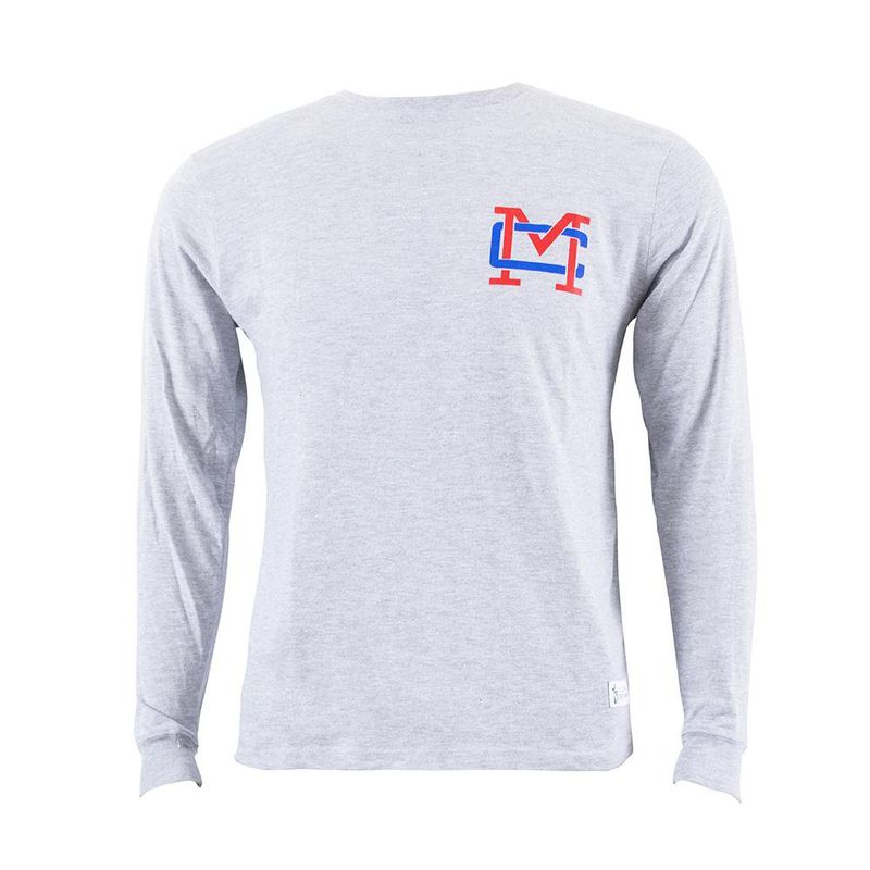 Playera Manga Larga Gris Monograma Municipal - Varias Tallas