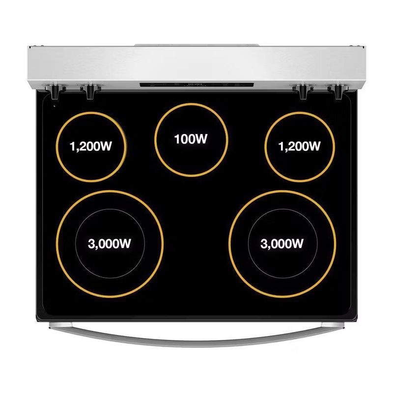 Estufa Eléctrica 30 Plg con Steam Clean Color Acero
