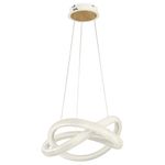 Lámpara de Colgar Nudo Blanco y Madera