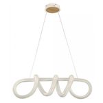 Lámpara de Colgar Espiral Blanco y Madera
