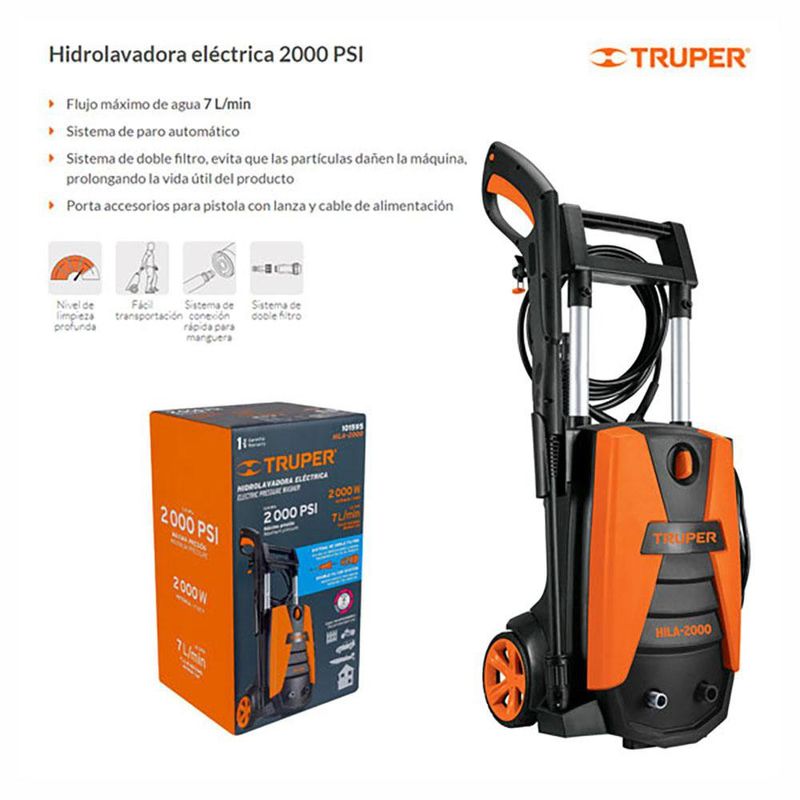 Hidrolavadora Eléctrica de 2000 PSI