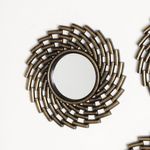 Set de 3 Espejos Decorativos Geométricos en Espiral Bronce