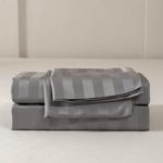 Set de Sábanas Gris Stripe Bamboo - Varios Tamaños