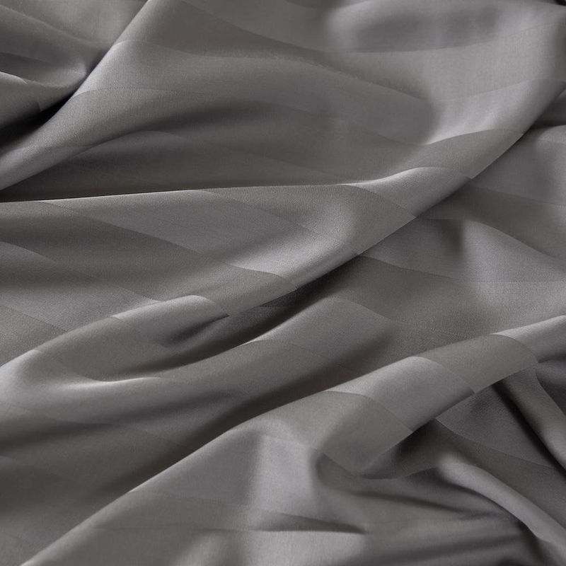 Set de Sábanas Gris Stripe Bamboo - Varios Tamaños
