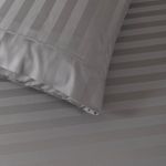 Set de Sábanas Gris Stripe Bamboo - Varios Tamaños