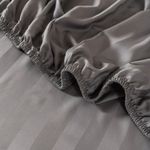 Set de Sábanas Gris Stripe Bamboo - Varios Tamaños