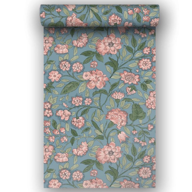 Papel Tapiz Josephine Trail Azul Claro 0.53 x 10.05 M