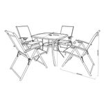 Set de Comedor para Exterior de 5 Pzs Ratán Negro