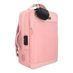 Mochila Rosa con Múltiples Compartimentos
