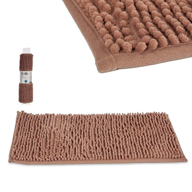 Alfombra Chenille para Baño Café 40 x 60 Cm - Berilo