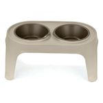 Plato Alto para Perro Mediano - Taupe
