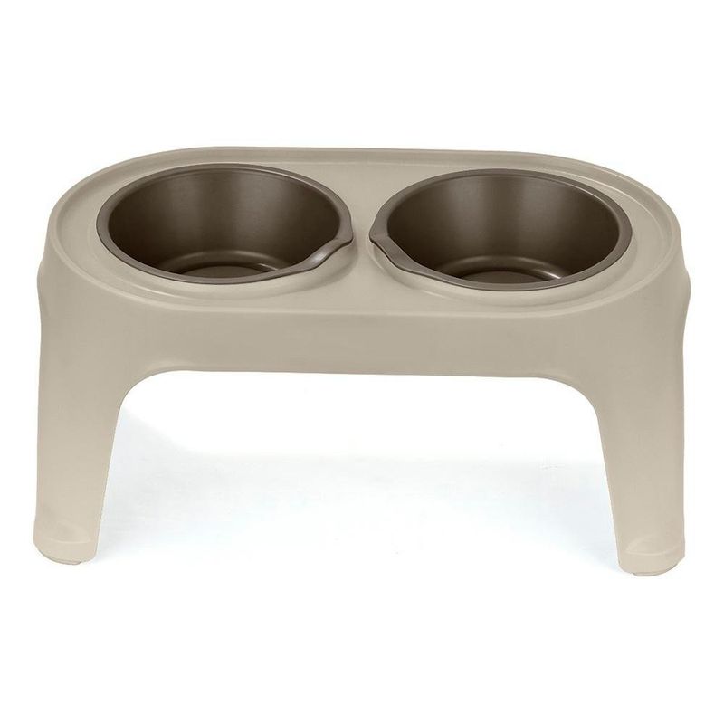 Plato Alto para Perro Mediano - Taupe