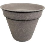 Maceta Redonda de Acero Capuchino 7.25 Plg