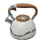 Tetera de Acero Inoxidable con Mango Estilo Madera 3 L