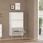 Zapatera Zoe Blanca de 3 Gavetas