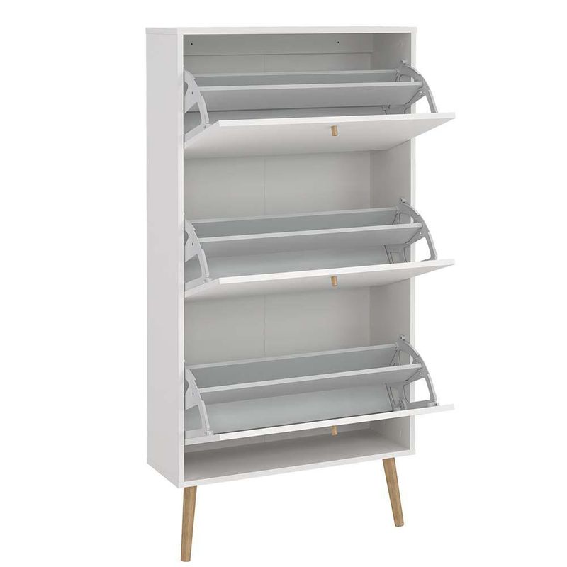 Zapatera Zoe Blanca de 3 Gavetas