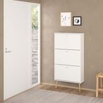 Zapatera Zoe Blanca de 3 Gavetas