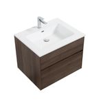 Mueble con Lavamanos Empotrable Bosco Roble Oscuro 85X51.90X60 Cm