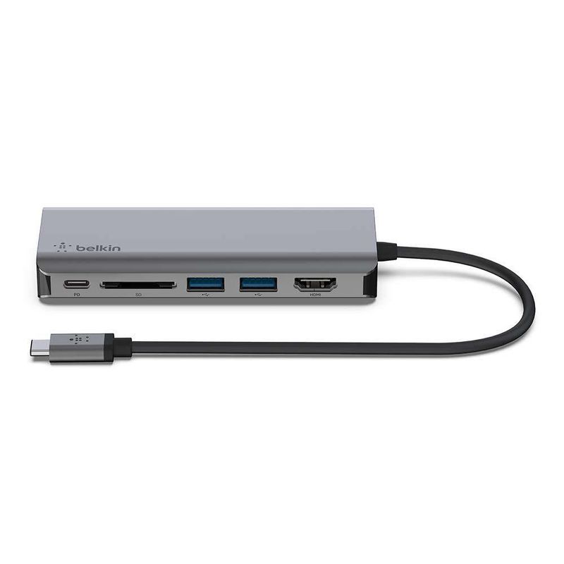 Adaptador Multipuerto USB-C 6 En 1 Gris