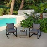 Set de Sillones y Mesa Ariel 3 Pzas