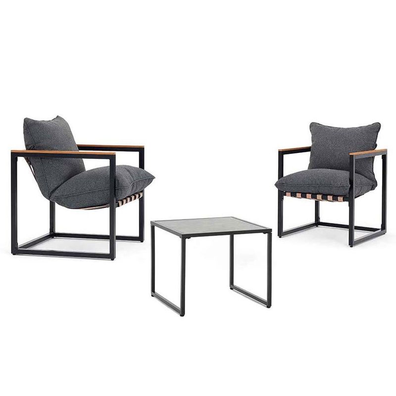 Set de Sillones y Mesa Ariel 3 Pzas