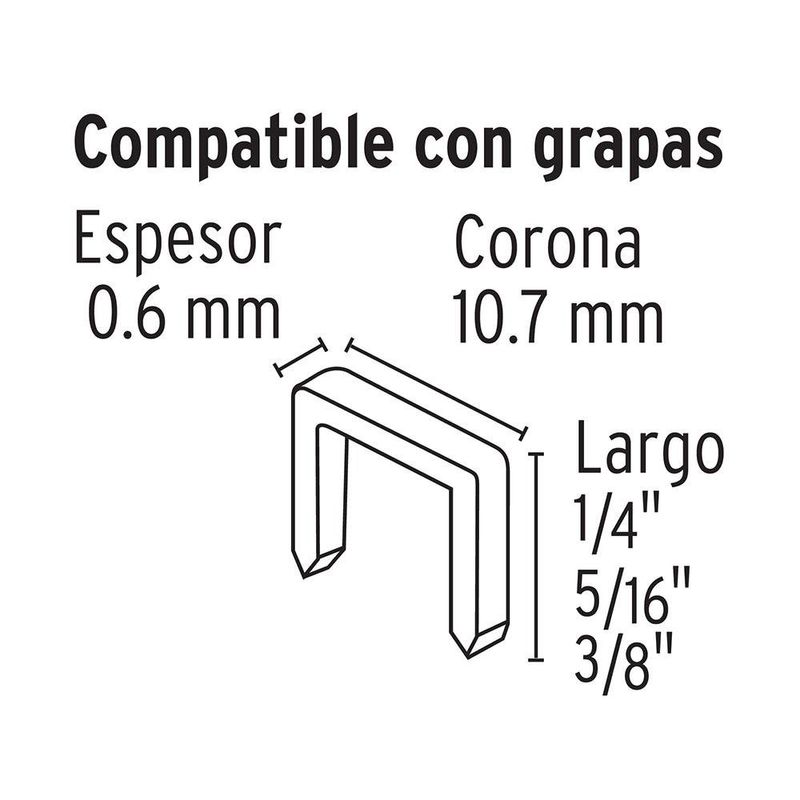 Engrapadora Martillo Pesado de 3/8 Plg