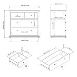 Gavetero Monet Blanco de Madera con 4 Gavetas