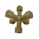 Figura Decorativa Geométrica Tridimensional Dorada 10.5x10.5x10.5 Cm