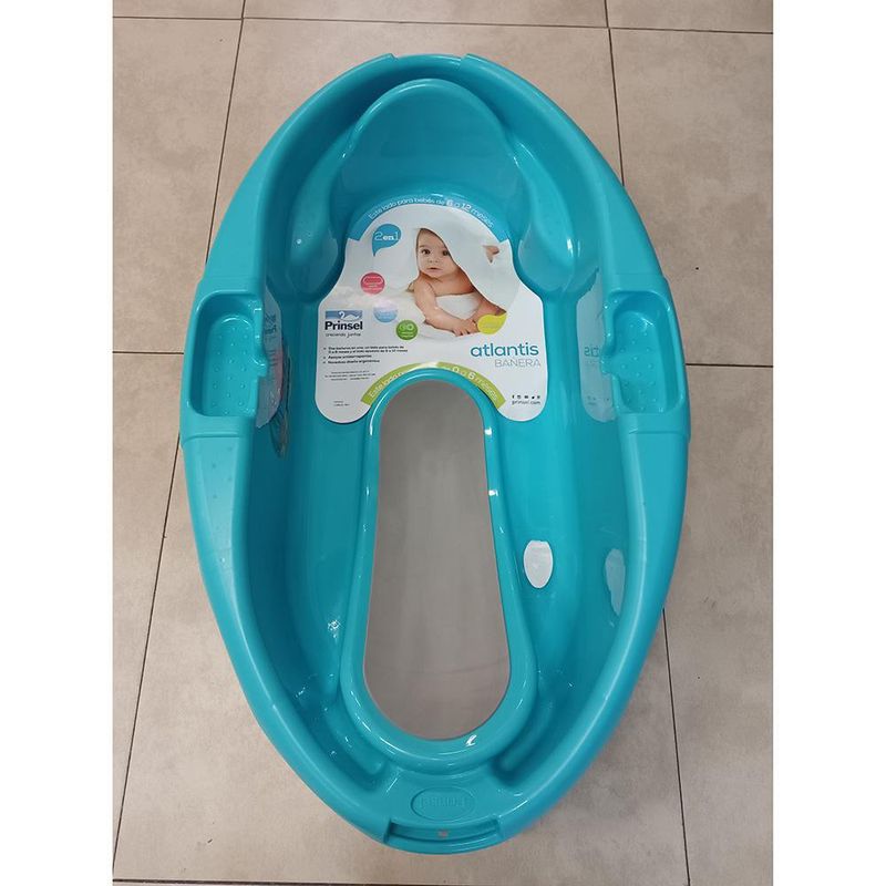 Bañera para Bebé Prinsel Atlantis Azul 2 En 1 con Antideslizante