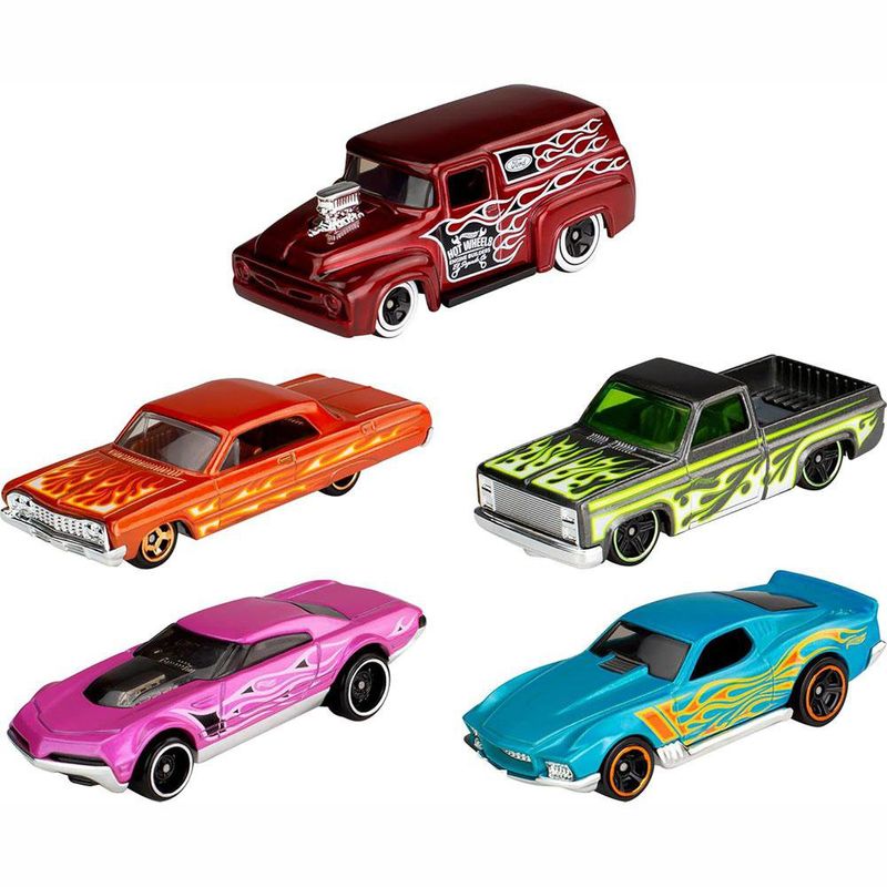 Set De Carros Básicos 5 Piezas Diseños Surtidos