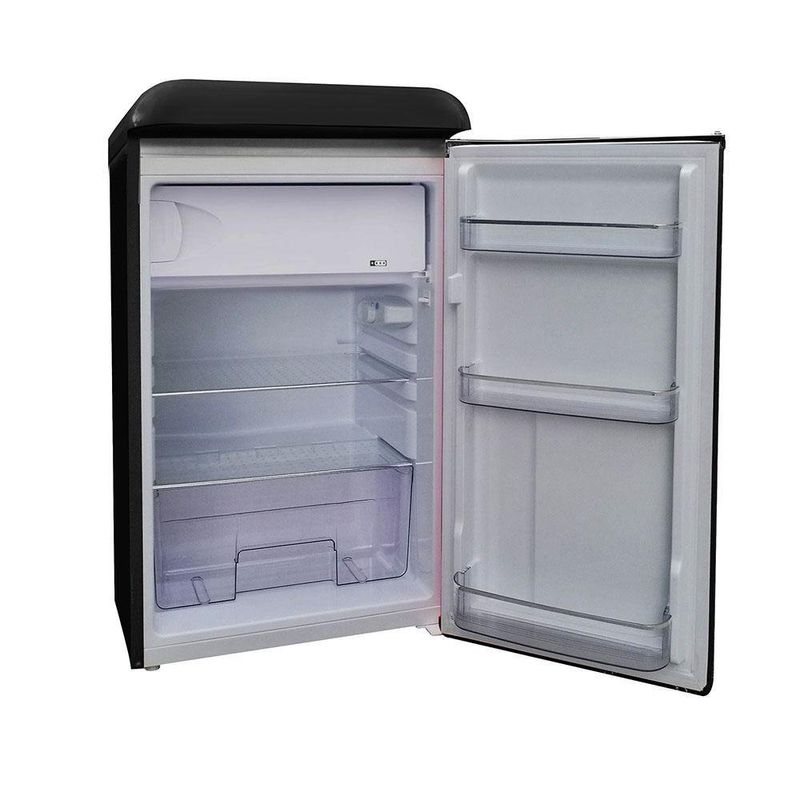 Frigobar 4 Pies³ Negro con Estantes Ajustables