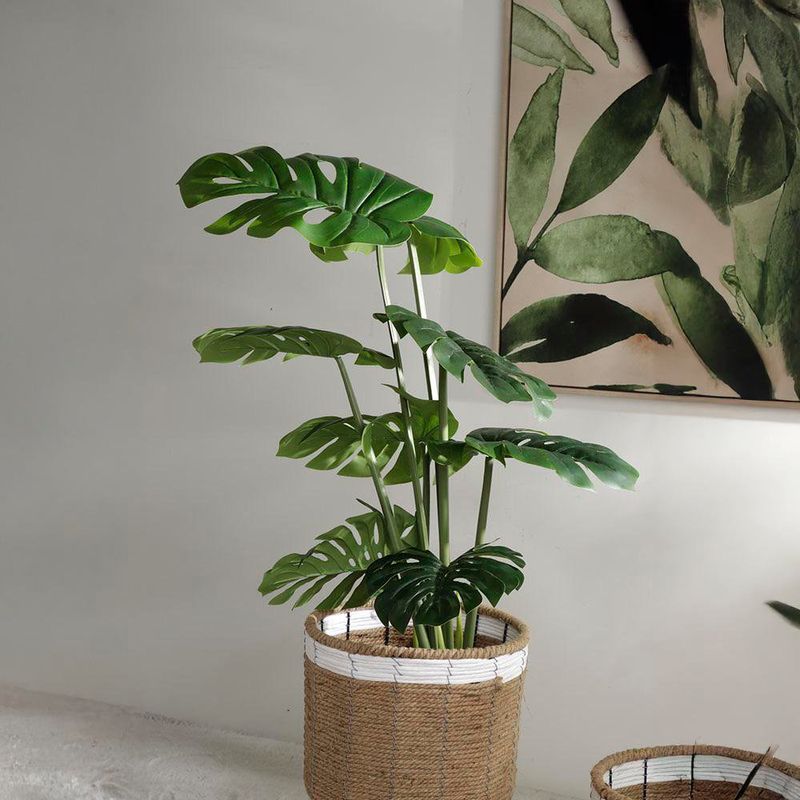 Planta Artificial Monstera Deliciosa en Maceta 90x70x80 Cm