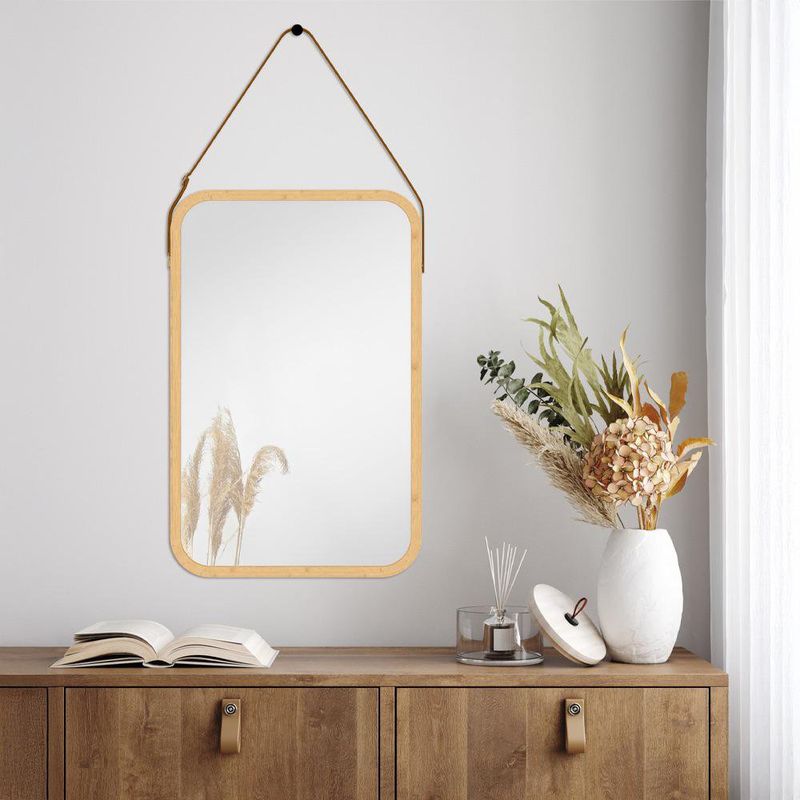 Espejo Bamboo con Colgador 37x57 Cm