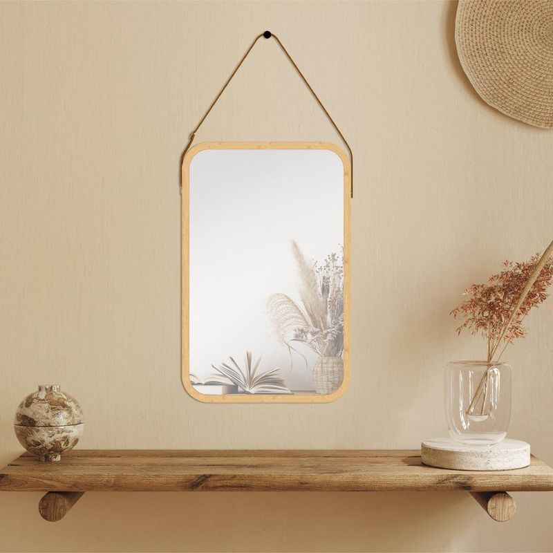 Espejo Bamboo con Colgador 37x57 Cm
