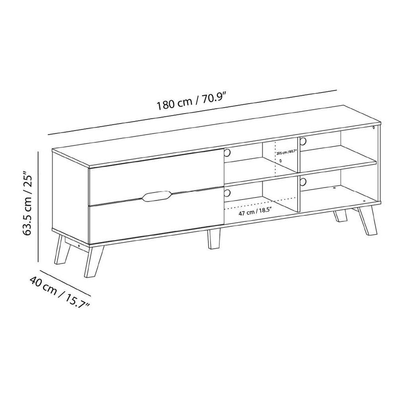 Rack para Tv Verona Café y Blanco