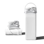 Botella para Agua de Silicona Plegable Blanco