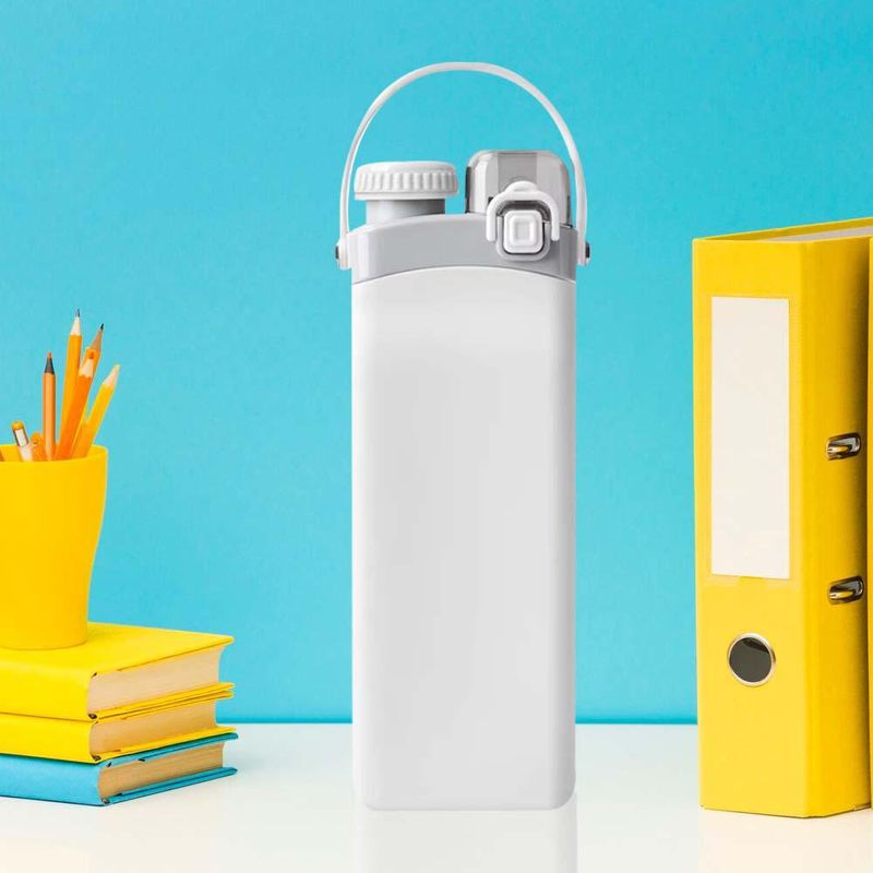 Botella para Agua de Silicona Plegable Blanco