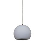 Lámpara Colgante Globo 1 Luz Blanco y Plata