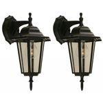 Set de Faroles para Exterior de Pared Negros 2 Pzas - Zlumini