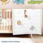Set De Edredón Para Cuna Animales De Safari 2 Pzas