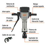 Martillo Demoledor Hexagonal 30 Kg 60 Joules 2000 W