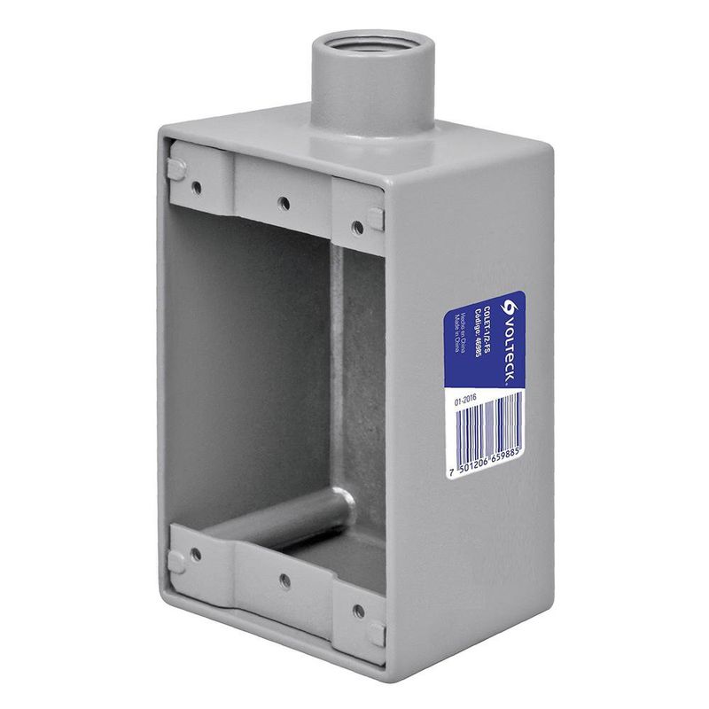 Caja Condulet Rectangular De Metal 1/2 Plg - Volteck